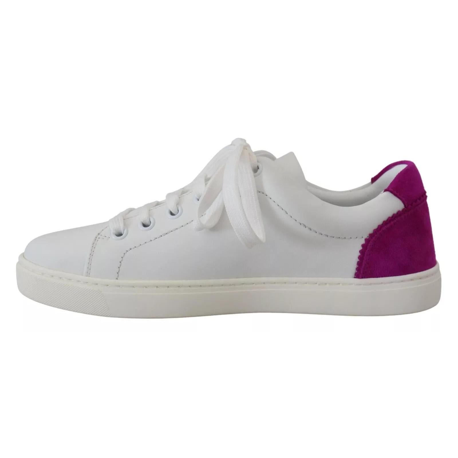 Dolce &amp; Gabbana White Classic Sneakers Women Leather Shoes