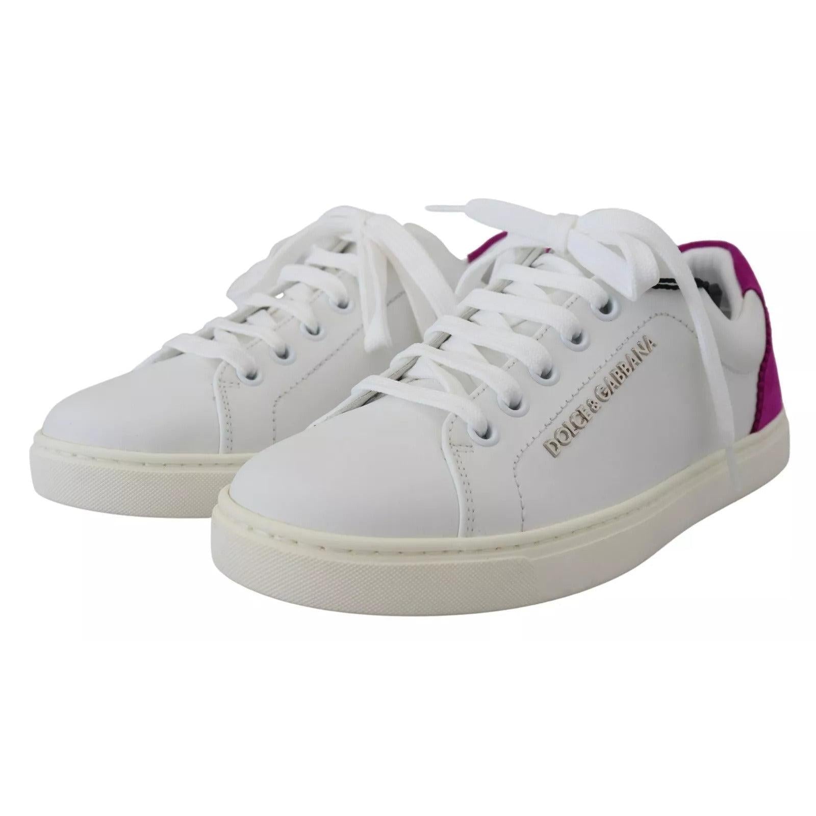 Dolce &amp; Gabbana White Classic Sneakers Women Leather Shoes