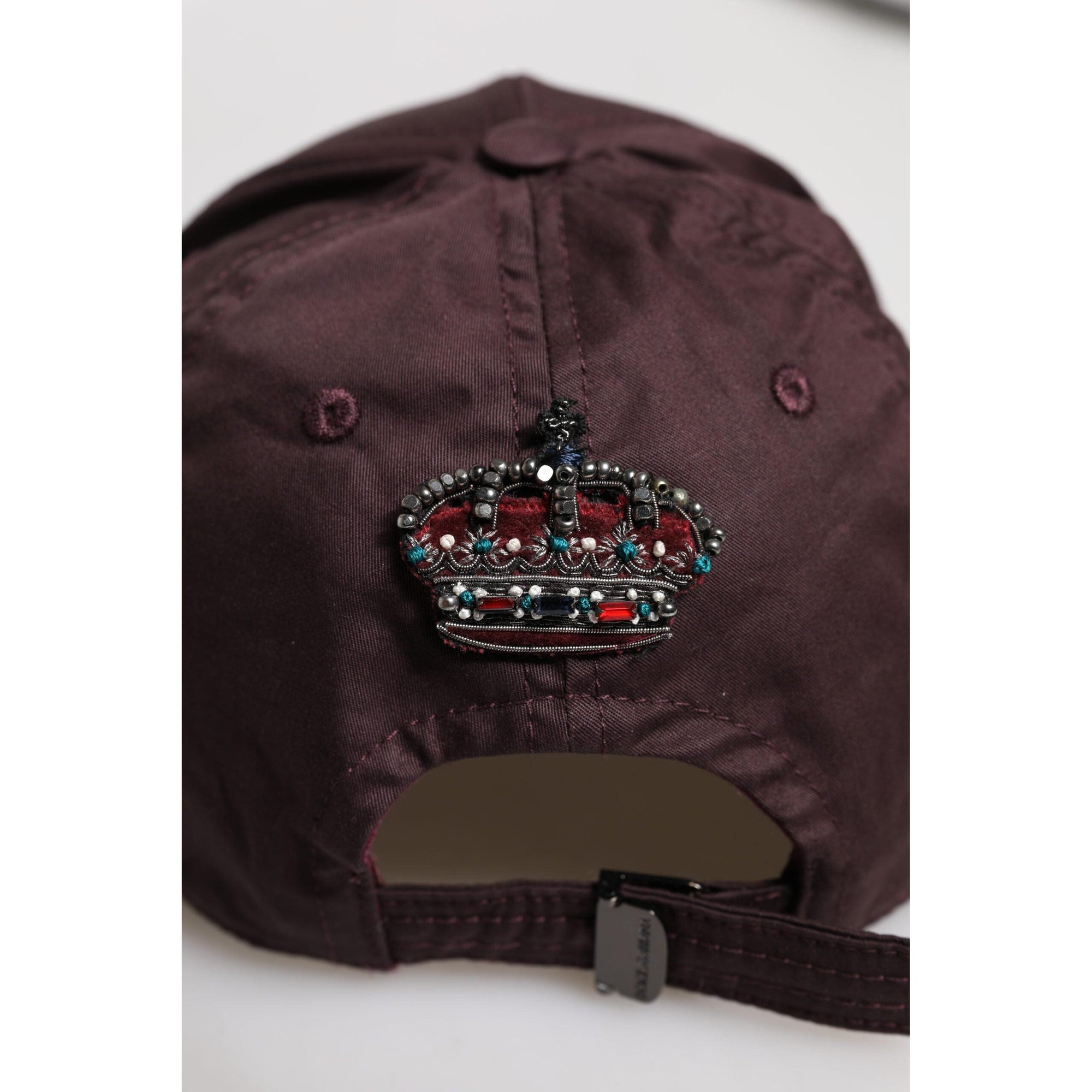 Dolce &amp; Gabbana Brown Cotton DG Crown 6 Panels Baseball Cap