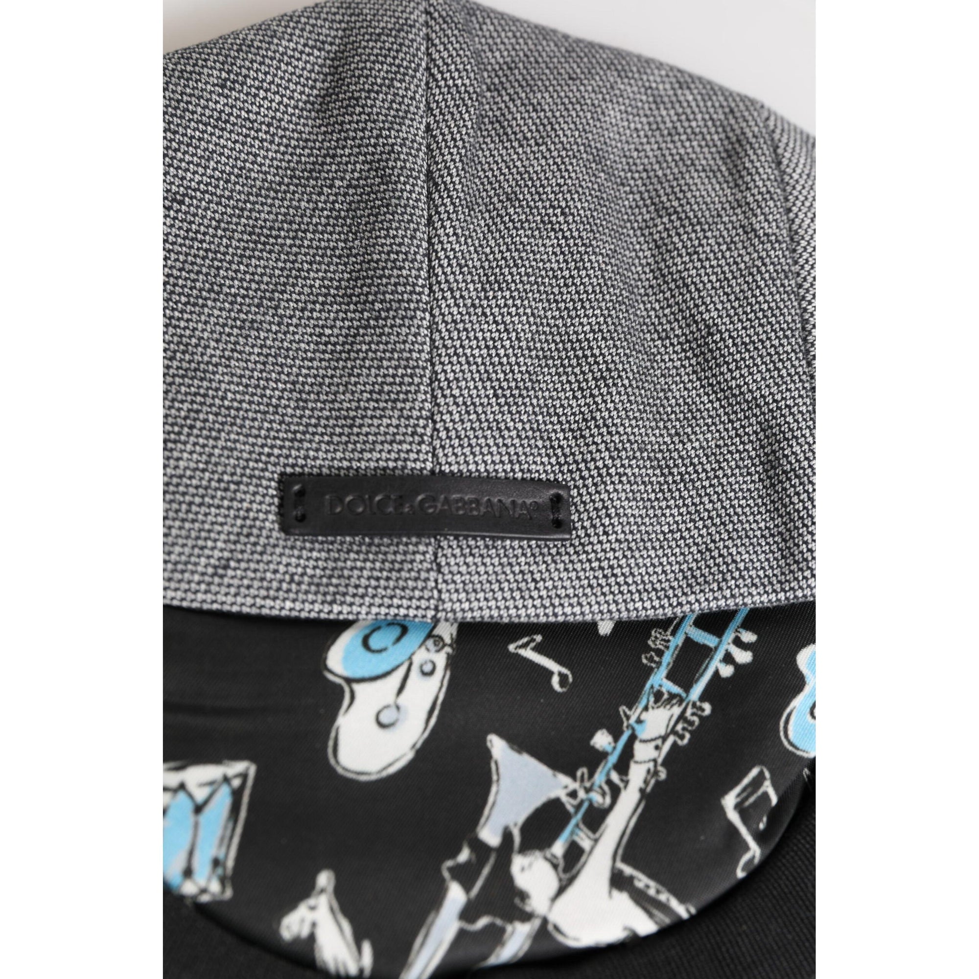Dolce &amp; Gabbana Gray Cotton Newsboy Capello Cabbie Hat