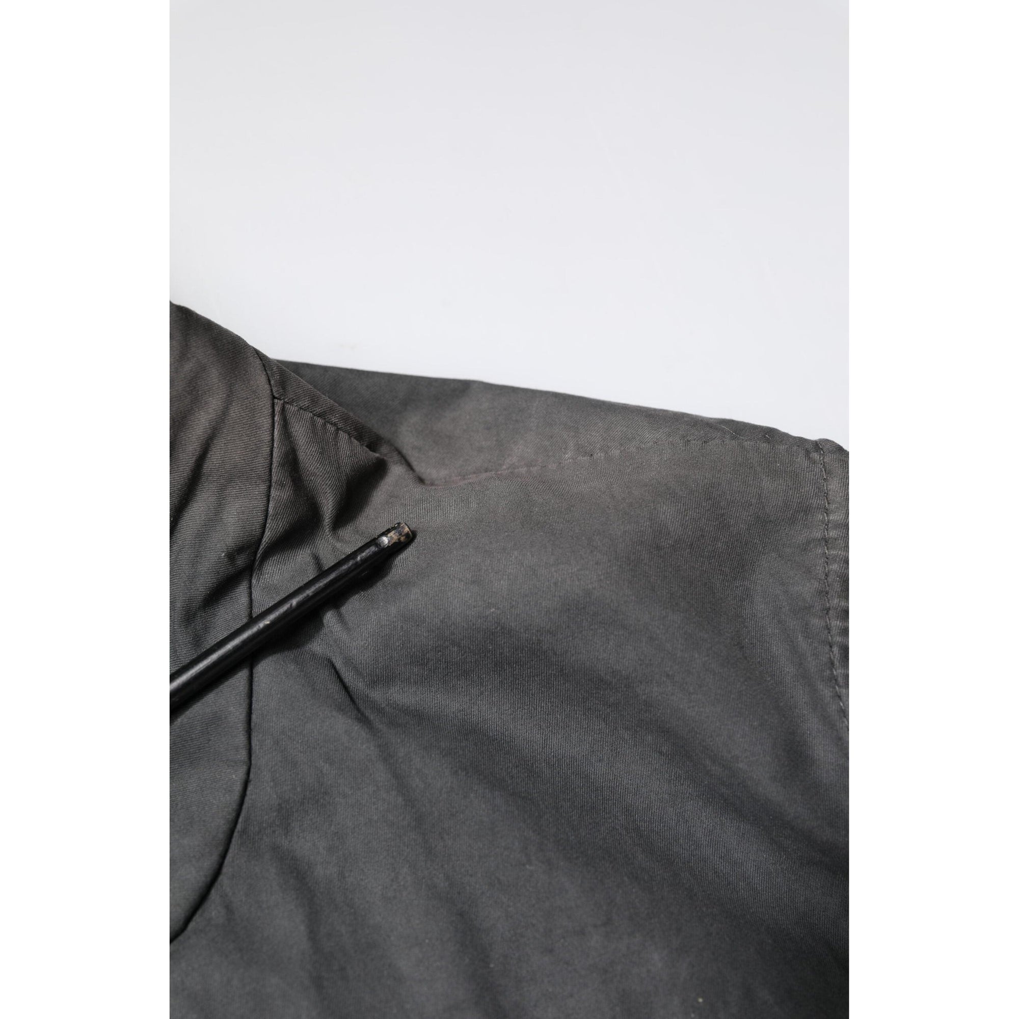 Dolce &amp; Gabbana Black Solid Cotton Collared Coat Jacket