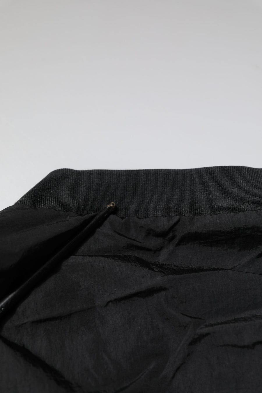 Dolce & Gabbana Black Nylon Logo Full Zip Bomber Jacket