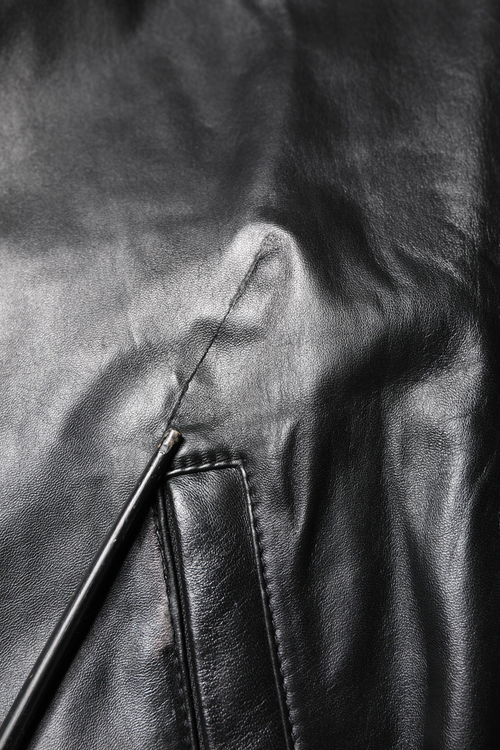 Dolce &amp; Gabbana Black Lambskin Leather Full Zip Biker Jacket