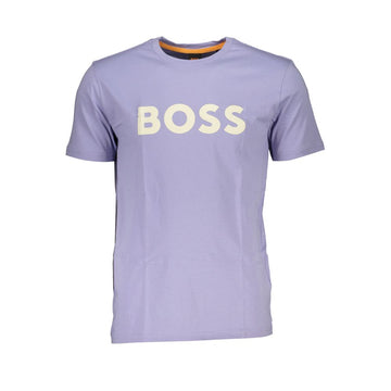 Hugo Boss Purple Cotton Men T-Shirt