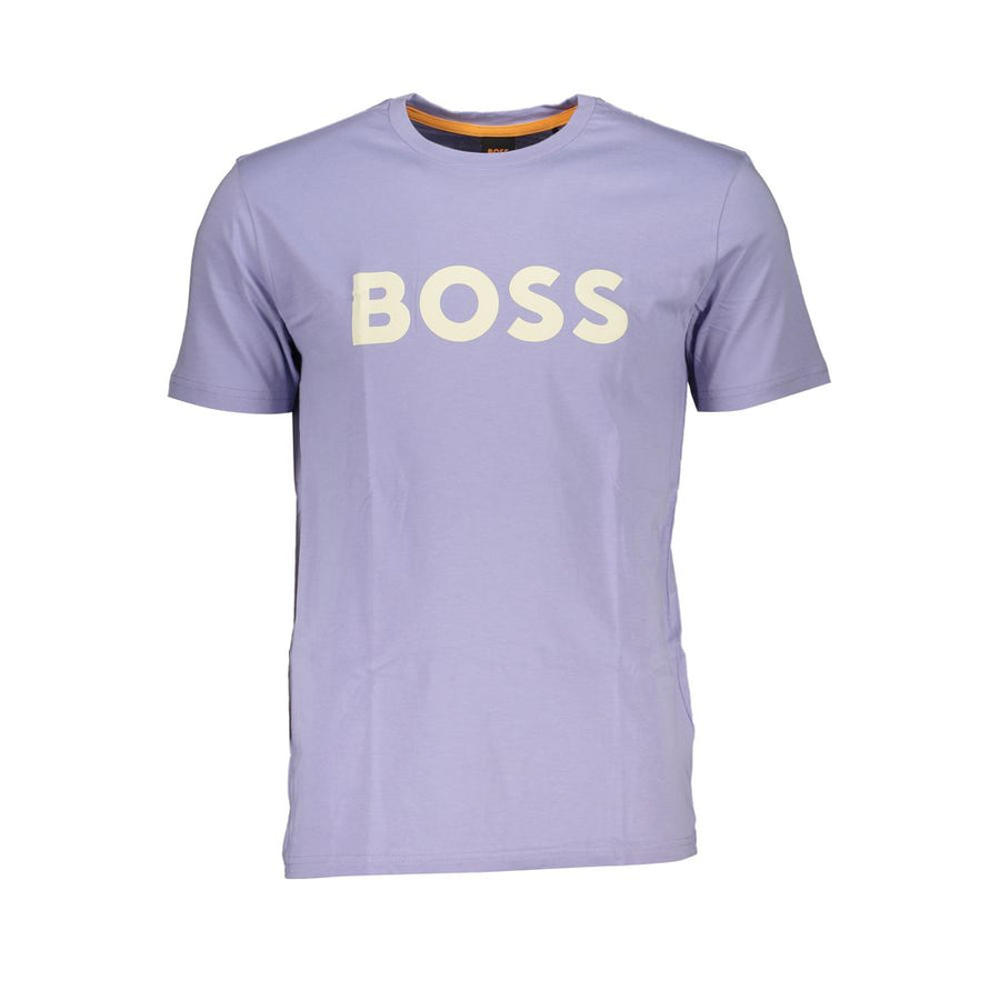 Hugo Boss Purple Cotton Men T-Shirt