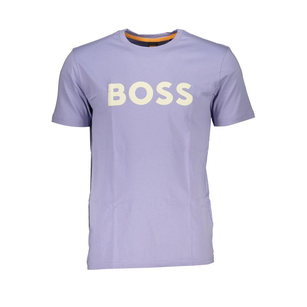 Hugo Boss Purple Cotton Men T-Shirt
