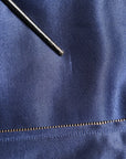 Dolce & Gabbana Blue Nylon Logo Patch Men Bomber Sweater