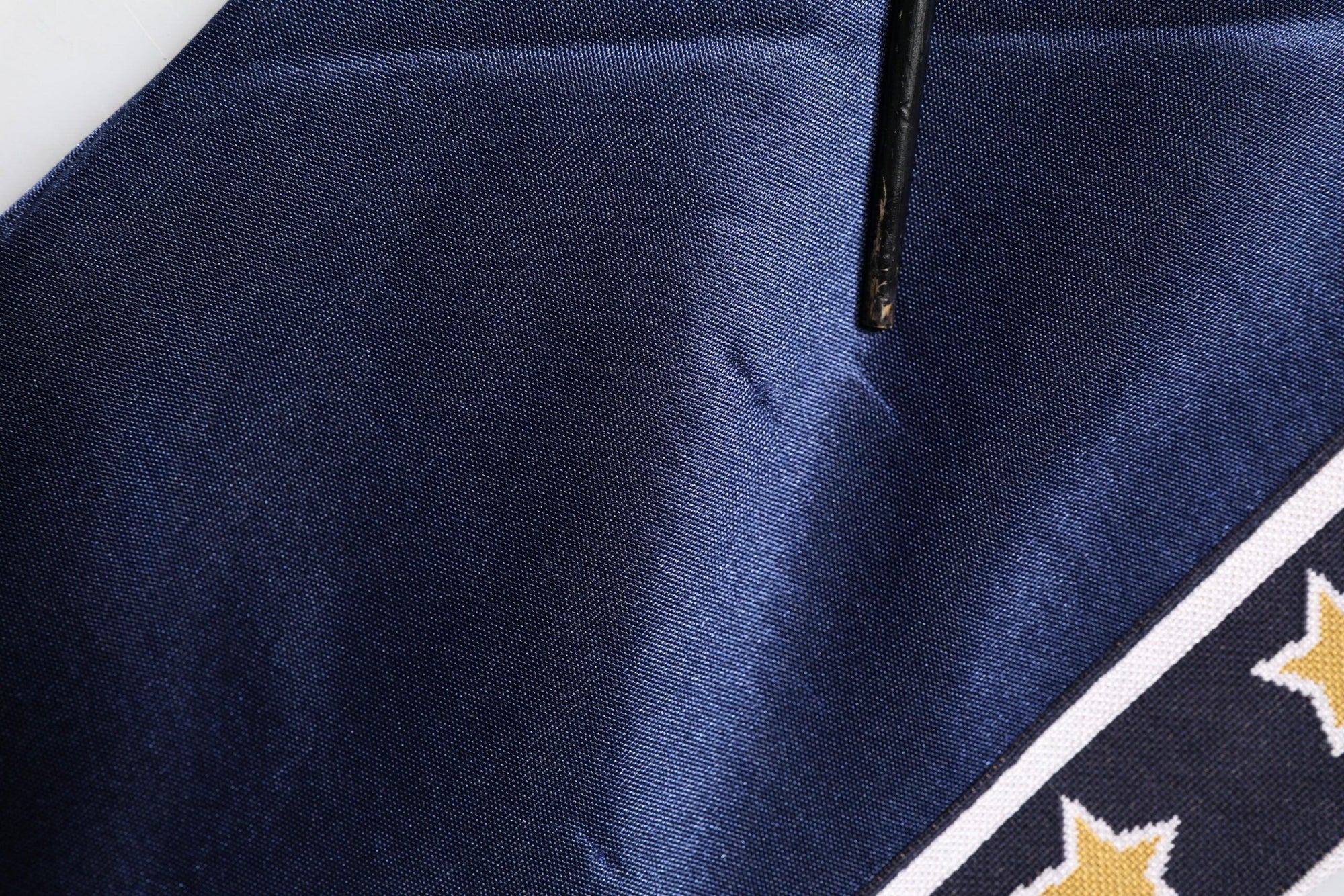 Dolce &amp; Gabbana Blue Nylon Logo Patch Men Bomber Sweater
