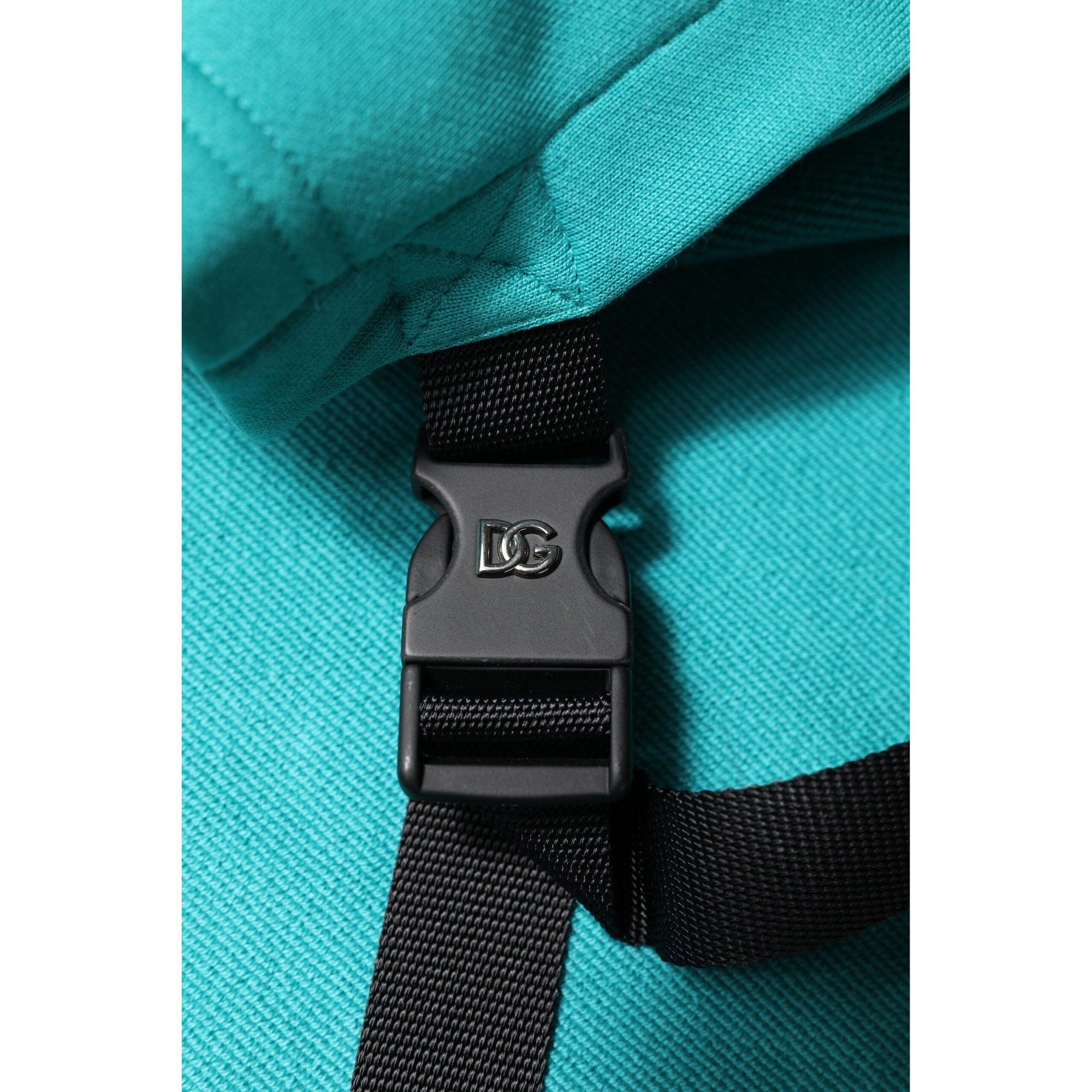 Dolce &amp; Gabbana Green Cotton Hooded Men Sportswear Vest Sweater