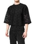 Dolce & Gabbana Black See Through Logo Short Sleeves T-shirt