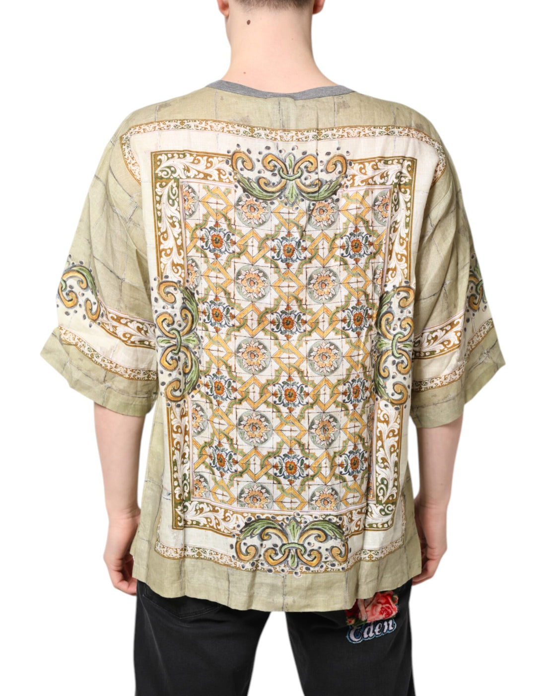 Dolce & Gabbana Religious Print Men Short Sleeves T-shirt
