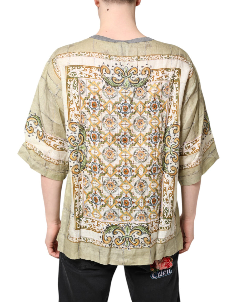 Dolce & Gabbana Religious Print Men Short Sleeves T-shirt