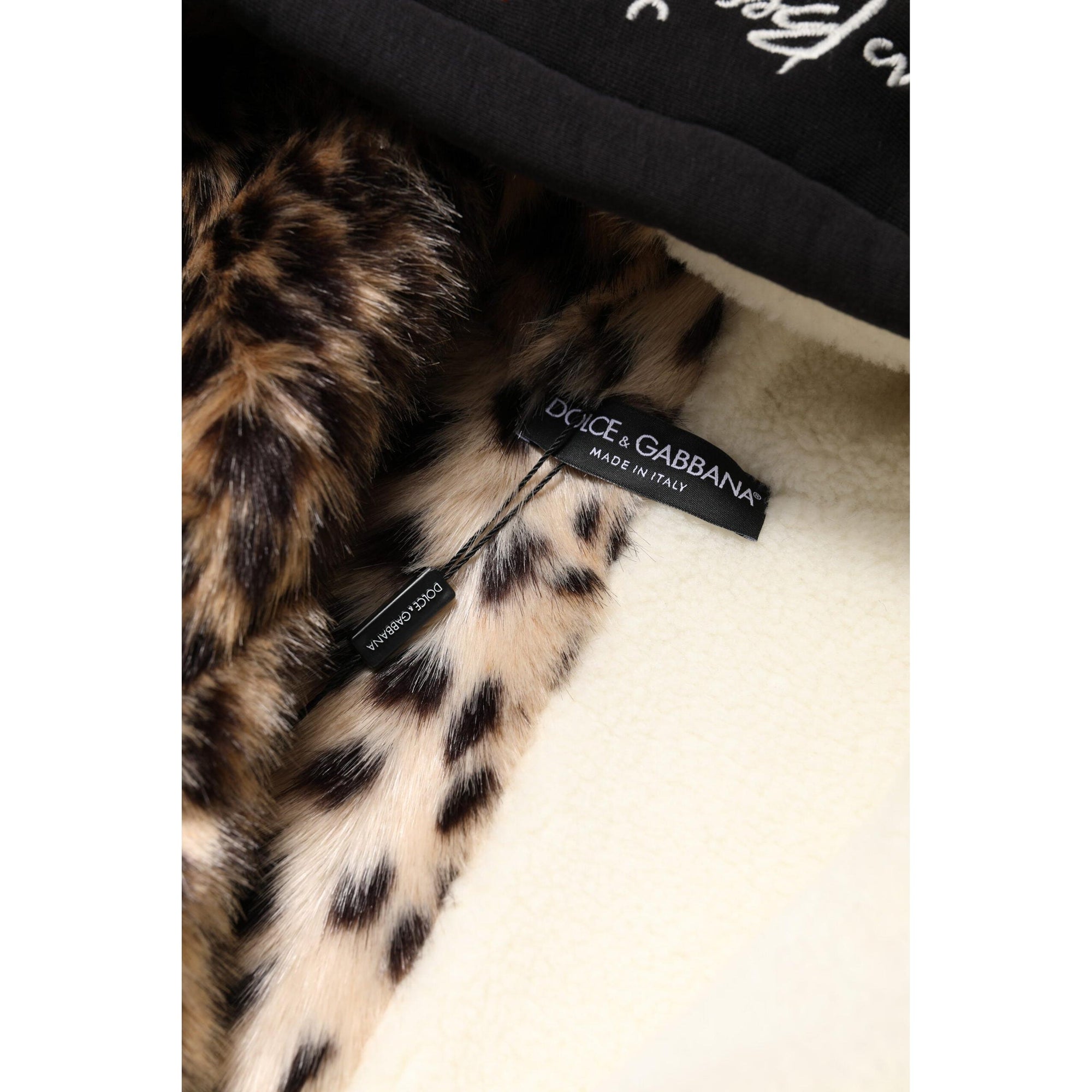 Dolce &amp; Gabbana Black Embroidered Full Zip Hooded Jacket
