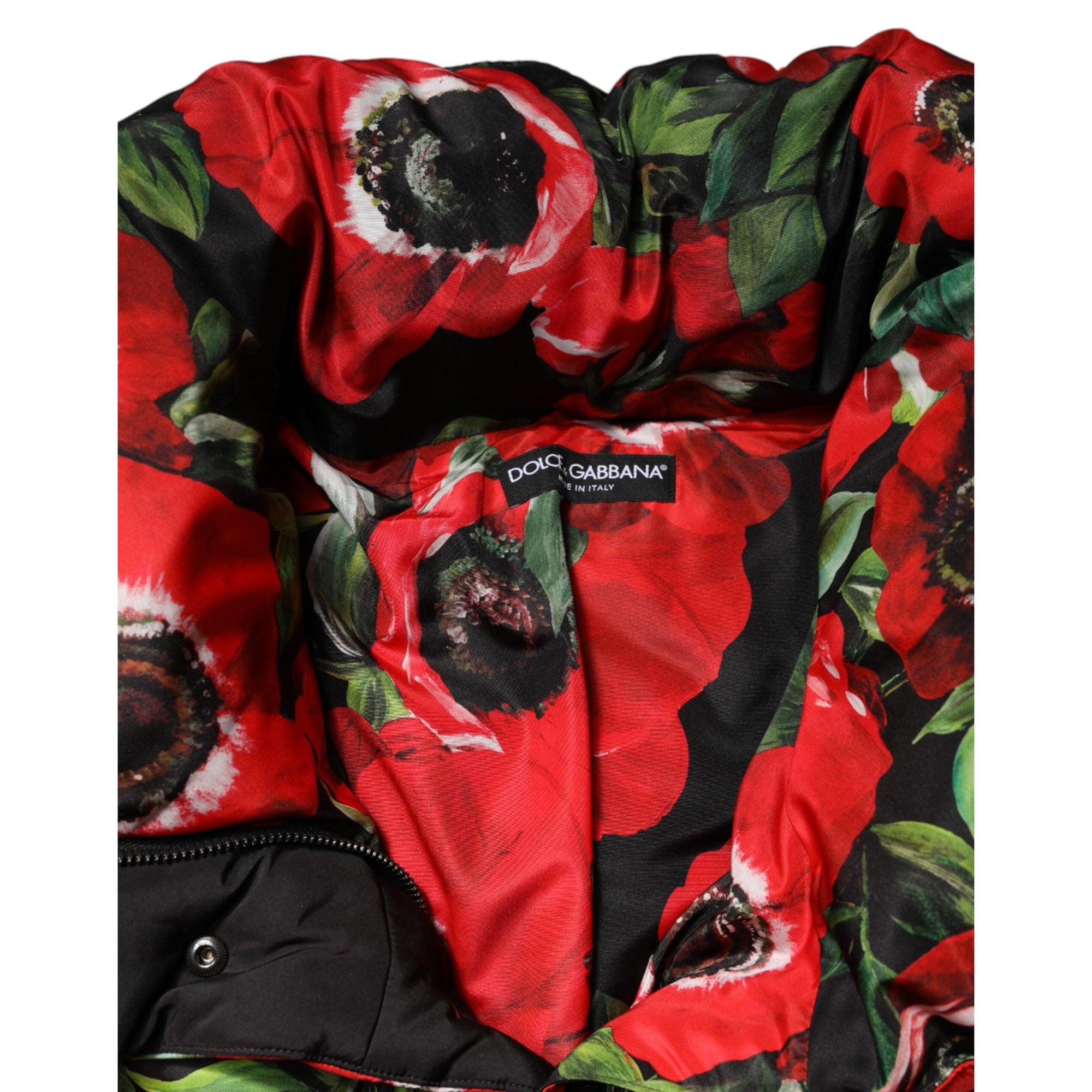 Dolce &amp; Gabbana Multicolor Floral Full Zip Padded Jacket