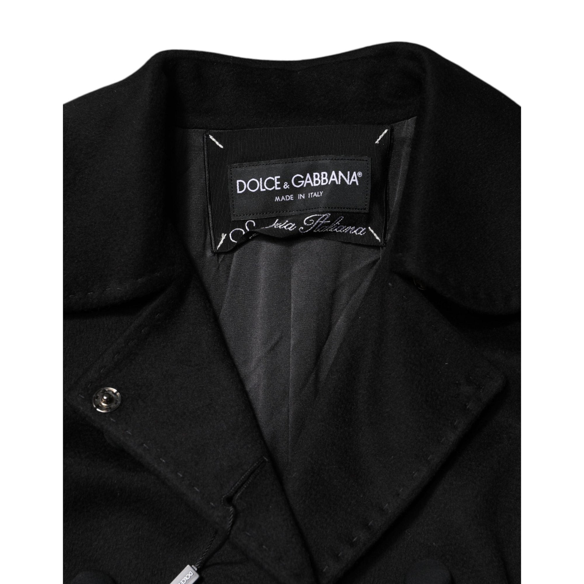 Dolce &amp; Gabbana Black Wool Sartoria Italiano Blazer Jacket