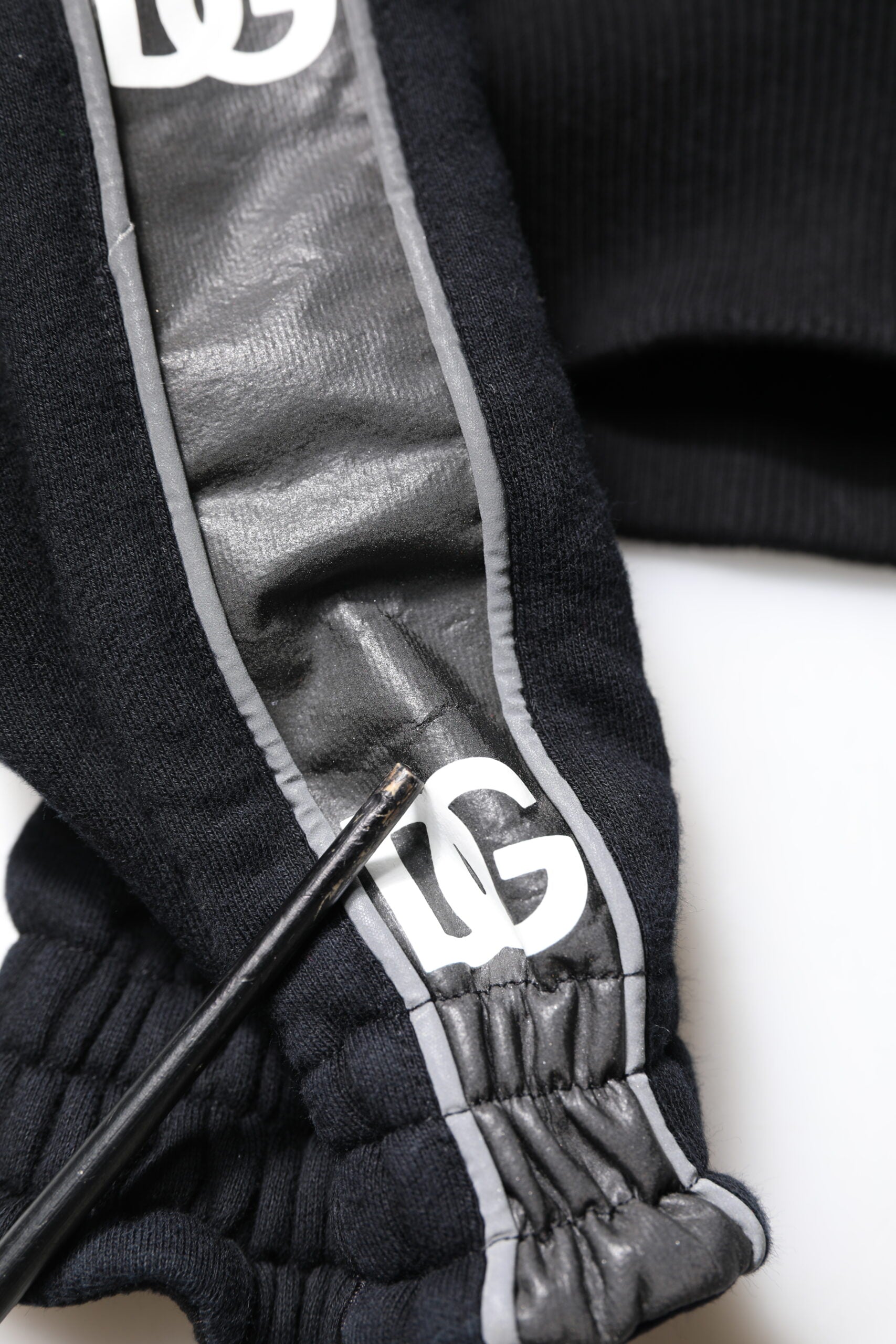 Dolce &amp; Gabbana Black Cotton Logo Hooded Sweatshirt Sweater