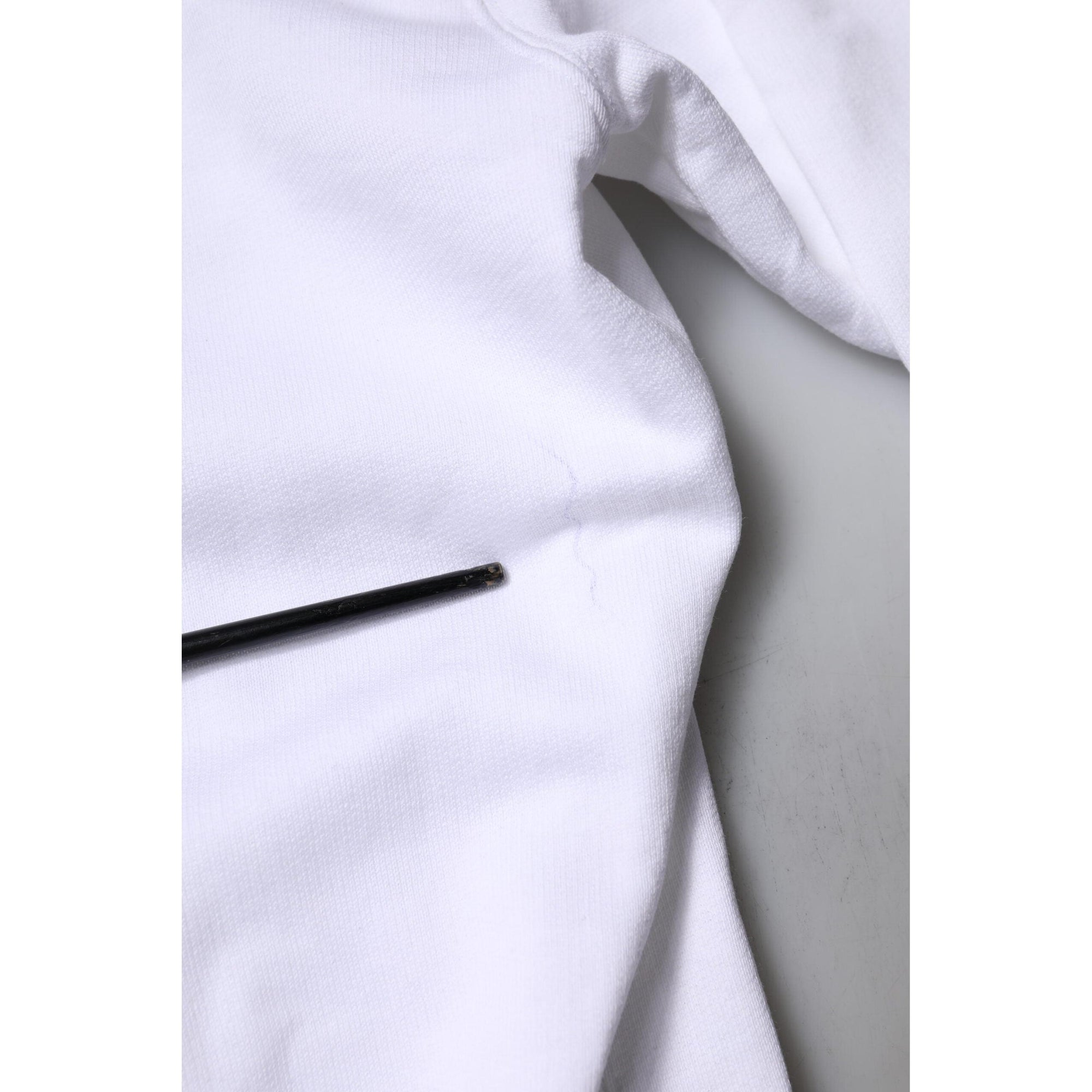 Dolce &amp; Gabbana White Logo Cotton Crew Neck Pullover Sweater