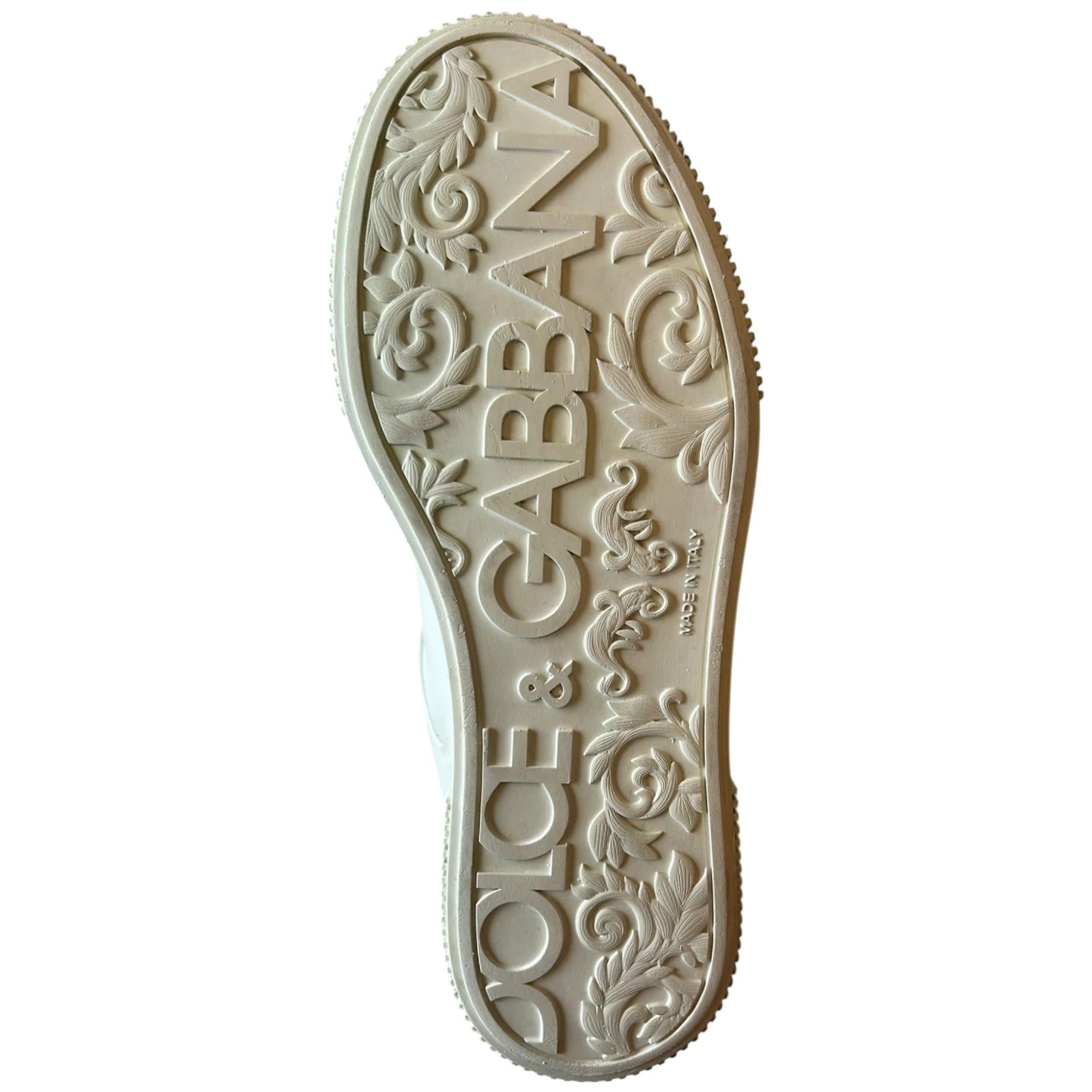 Dolce &amp; Gabbana White Miami Leather Low Top Sneakers Shoes