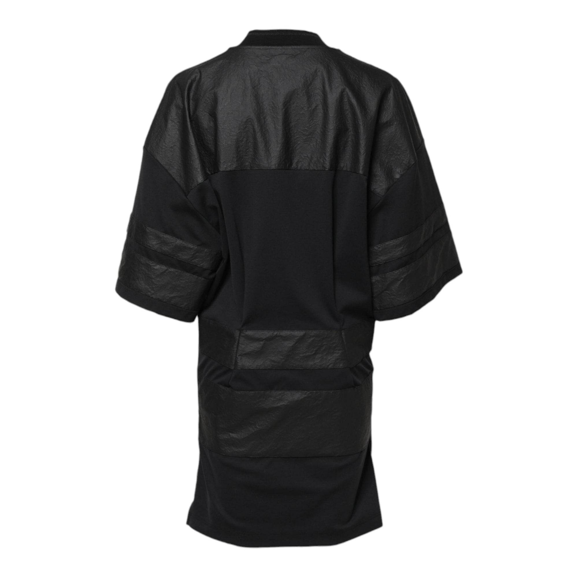 Dolce &amp; Gabbana Black Cotton Short Sleeves V-neck T-shirt