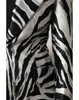 Dolce & Gabbana Black White Polyester Women Blazer Jacket