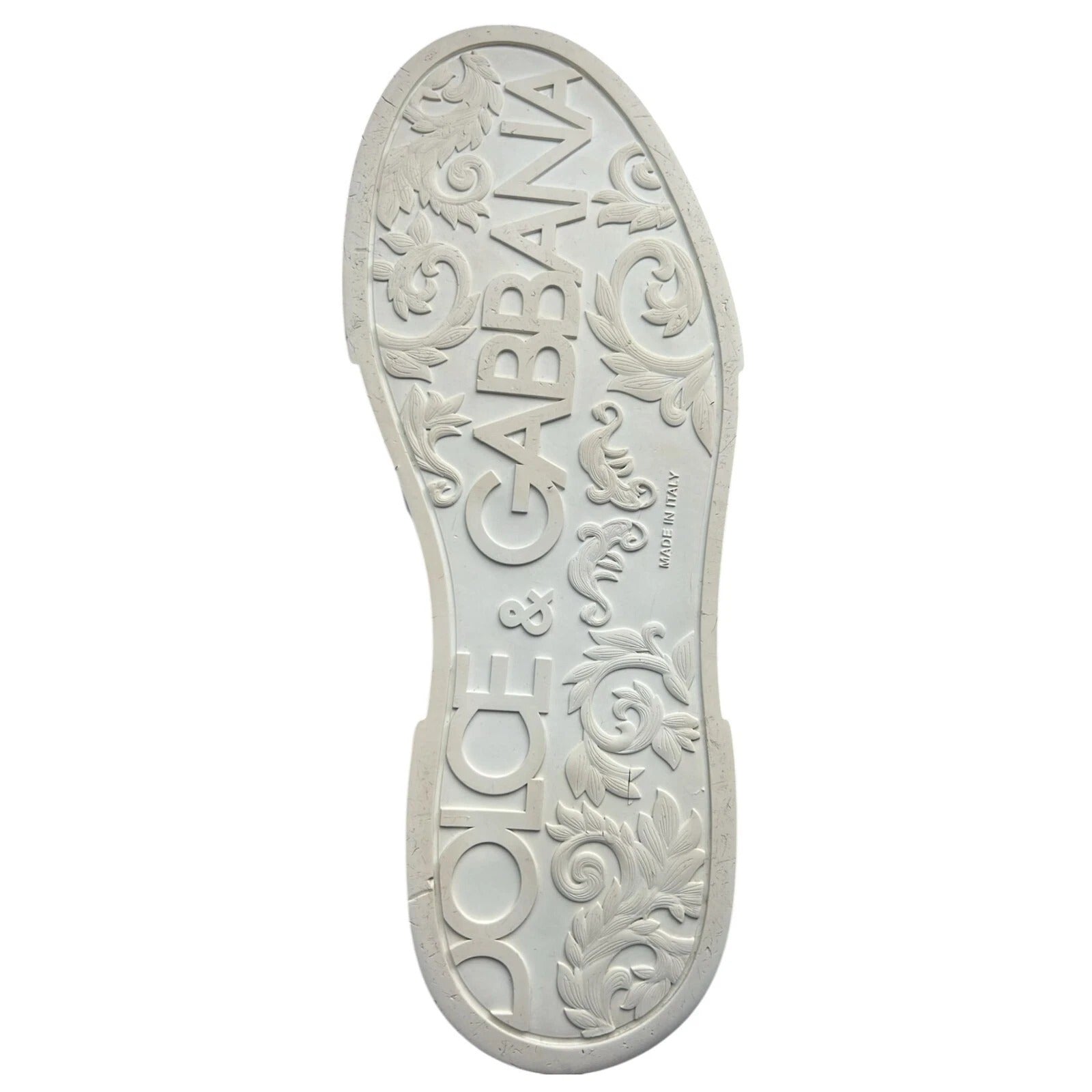 Dolce &amp; Gabbana White Leather DG Logo Low Top Sneaker Shoes