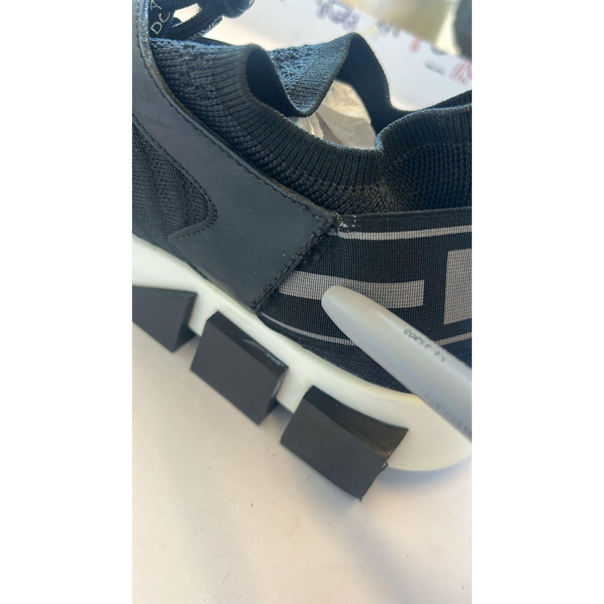 Dolce &amp; Gabbana Black Mesh Sorrento Trekking Sneakers Shoes