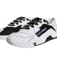 Dolce & Gabbana White Black Low Top NS1 Sneakers Shoes