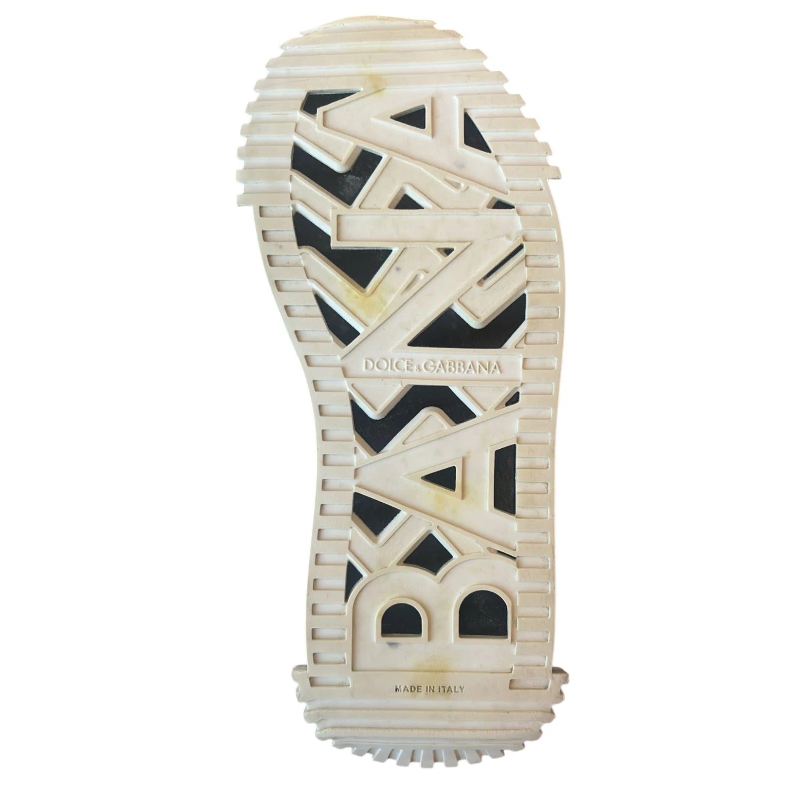 Dolce &amp; Gabbana White Black Low Top NS1 Sneakers Shoes