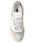 Dolce & Gabbana Sneakers White Beige Leather Sport DAYMASTER Shoes