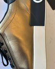Dolce & Gabbana Gold Portofino Calf Leather Low Top Sneakers Shoes