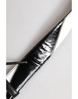 Dolce & Gabbana Black White Leather DG Metal Buckle Belt