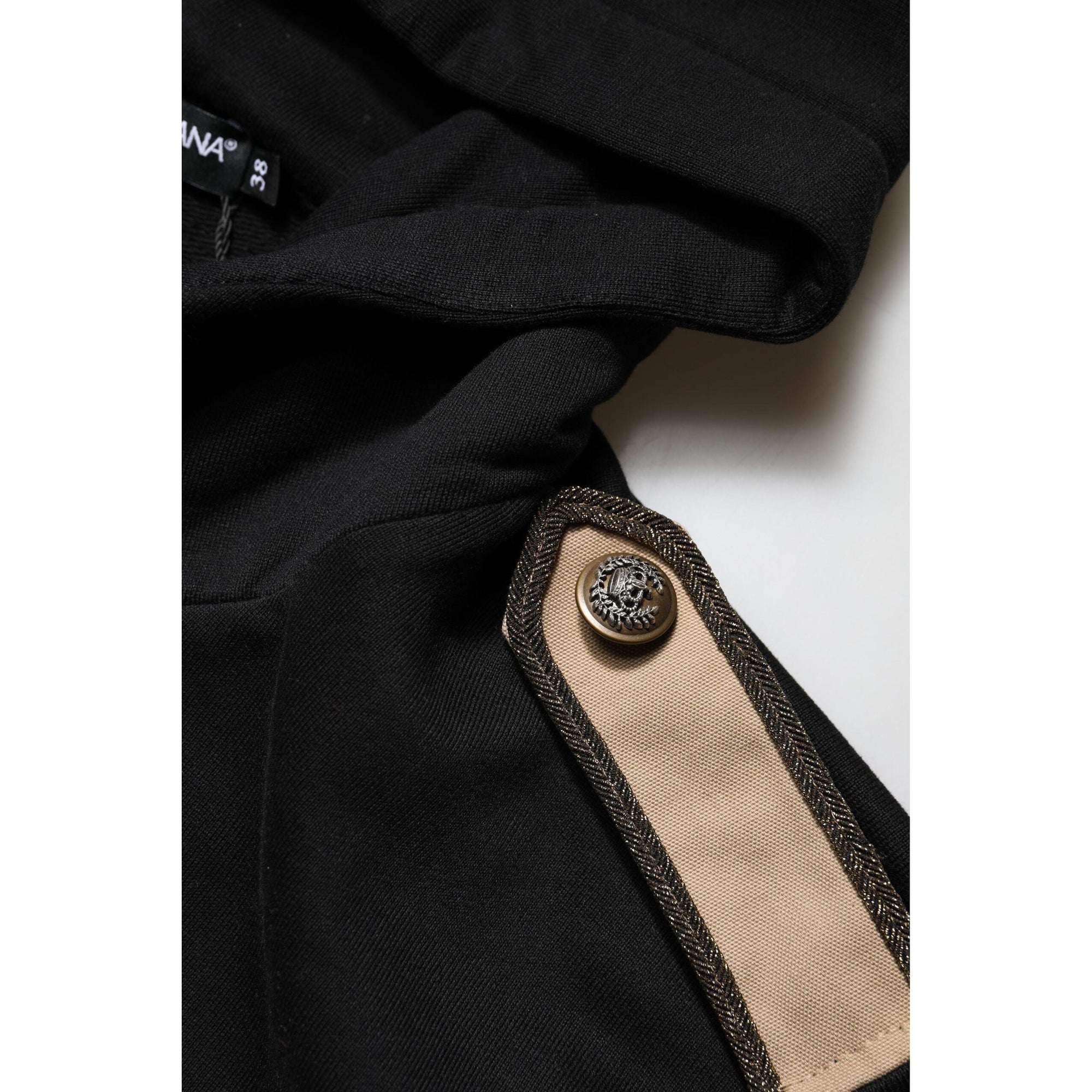 Dolce &amp; Gabbana Black Logo Hooded Full Zip Sweatshirt Jacket