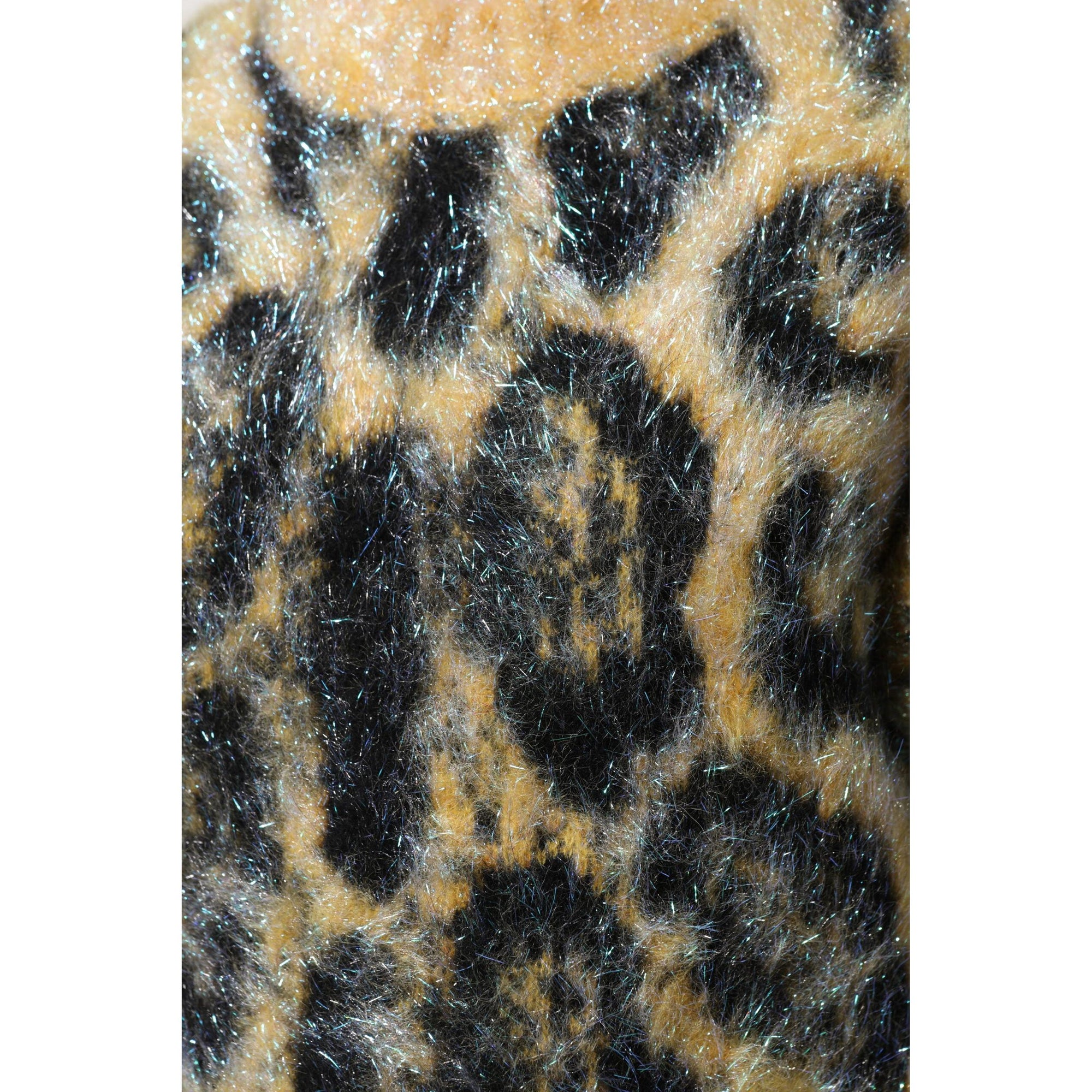 Dolce &amp; Gabbana Multicolor Leopard Mohair Crew Neck Sweater
