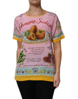 Dolce & Gabbana Pink Araneine Siciliana Short Sleeves Top