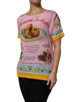 Dolce & Gabbana Pink Araneine Siciliana Short Sleeves Top