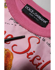 Dolce & Gabbana Pink Silk Araneine Siciliana Sleeveless Top
