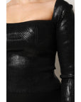 Dolce & Gabbana Black Viscose Long Sleeves Fitted Blouse Top