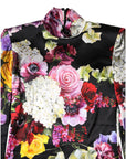 Dolce & Gabbana Multicolor Ortensies Long Sleeves Blouse Top
