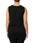 Dolce & Gabbana Black DG Embellished Sleeveless Tank Top
