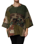 Dolce & Gabbana Multicolor Camouflage Oversized Top T-shirt