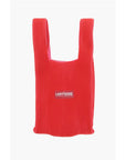 Last Frame Two-Tone Knitted Tote Bag with Faux Leather Shoulder Strap