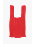 Last Frame Two-Tone Knitted Tote Bag with Faux Leather Shoulder Strap