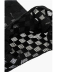 Last Frame Checked Tote Bag with See-Through Details