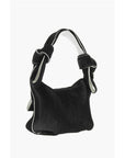 Last Frame Two-Tone Knitted OBI Bag with Knotted Handle