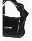 Last Frame Two-Tone Knitted OBI Bag with Knotted Handle