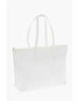 Moschino LOVE Quilted Faux Leather Tote Bag with Metal Logo