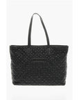 Moschino LOVE Quilted Faux Leather Tote Bag with Metal Logo
