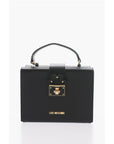 Moschino LOVE Leather Briefcase Bag with Turn Lock Closure