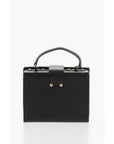 Moschino LOVE Leather Briefcase Bag with Turn Lock Closure