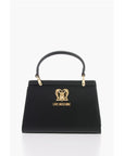Moschino LOVE Solid Color Handbag with Removable Faux Fur Handle